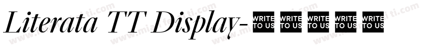 Literata TT Display字体转换